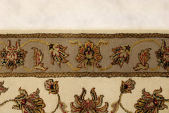 Persian Hand Knotted Rug, Silk Flower Design Rug