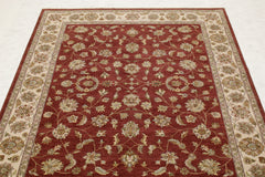 Hand Knotted Indian Rug, 8x10 Area Rug, Wool Rug