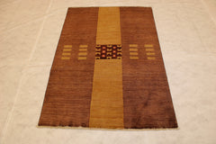 Gabbeh Hand Knotted Rug, 5x7 Area Rug