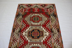 Kazak Rug, 3x5 Indian Rug, Hand Knotted Rug