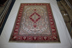 8x10 Hand Knotted Rug, Indian Jammu Kashmir Rug