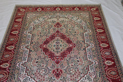 8x10 Hand Knotted Rug, Indian Jammu Kashmir Rug