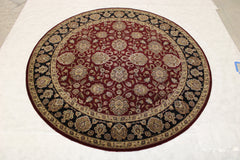 Jaipur Round Rug, 9x9 Hand Knotted Rug, Indian Round Rug