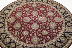 Jaipur Round Rug, 9x9 Hand Knotted Rug, Indian Round Rug