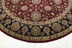 Jaipur Round Rug, 9x9 Hand Knotted Rug, Indian Round Rug