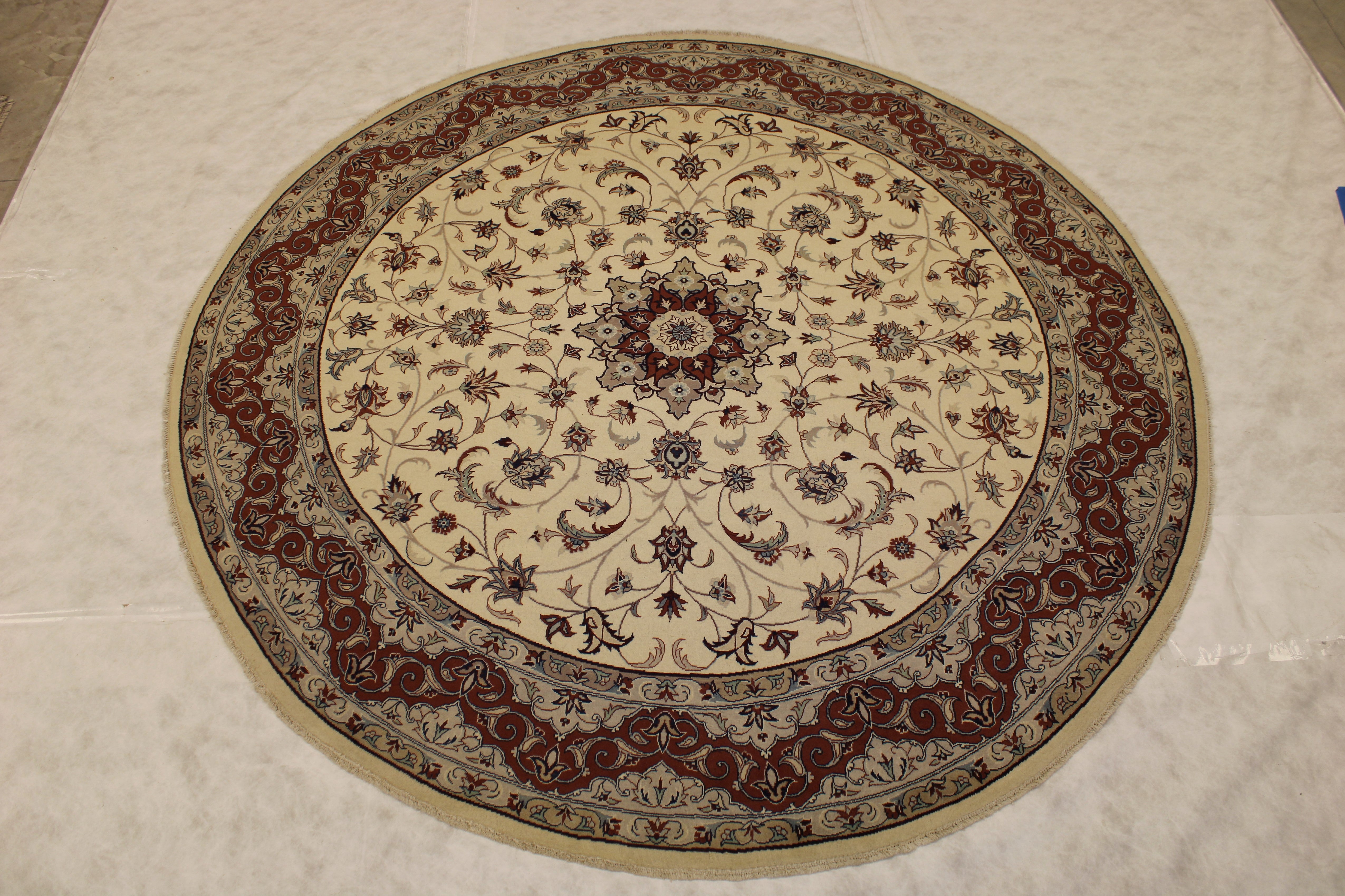 Pak Persian Rug, 9x9 Round Rug, Hand Knotted Rug