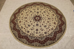 Pak Persian Rug, 9x9 Round Rug, Hand Knotted Rug