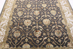 Silk Flower Rug, Persian Design Rug, 6x9 Area Rug