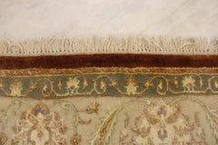 Silk Flower Rug, Oriental Rug, Indian Rug