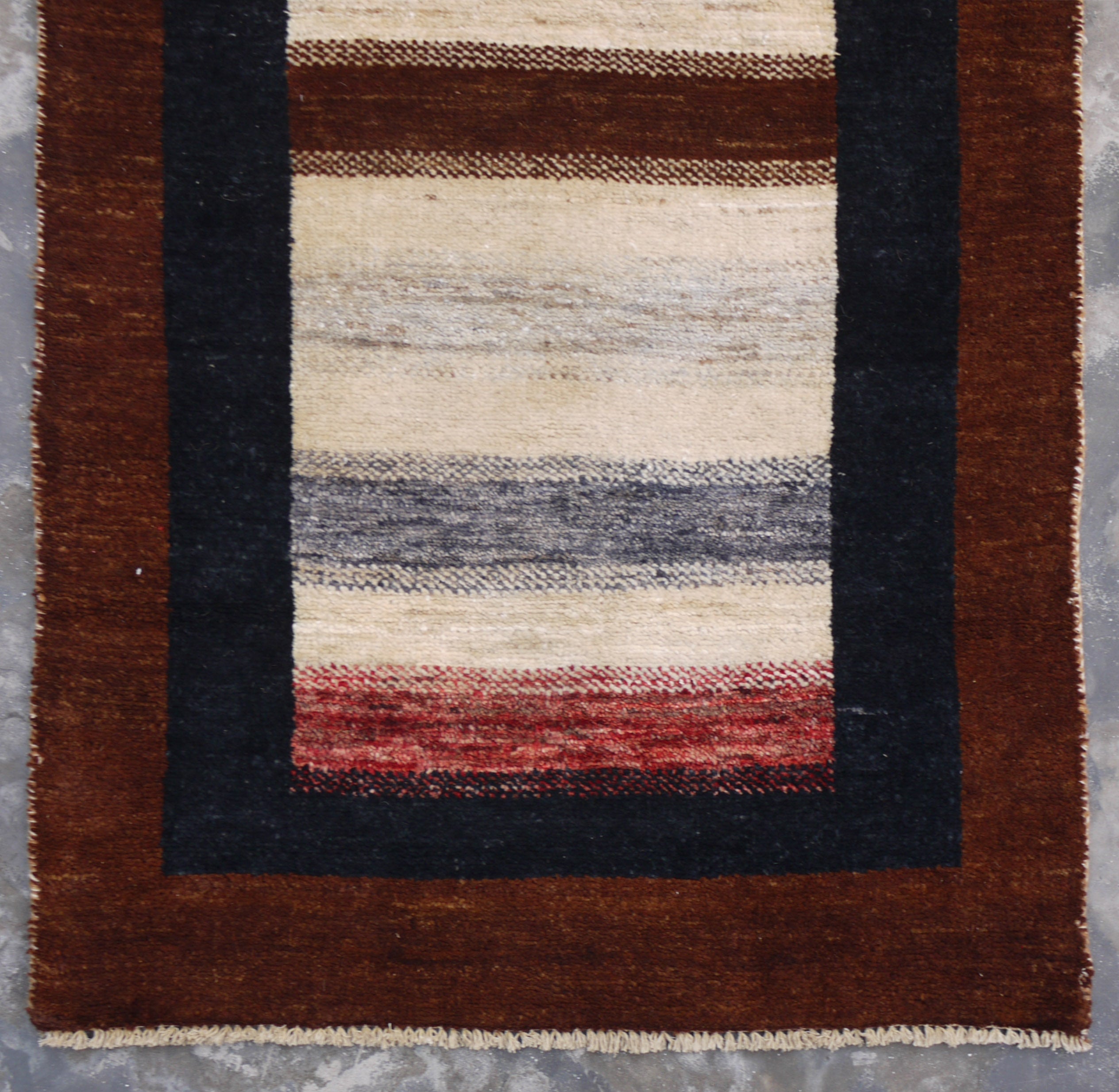 Hand Knotted Wool Runner, Contemporary Rug, 3x9 Runner