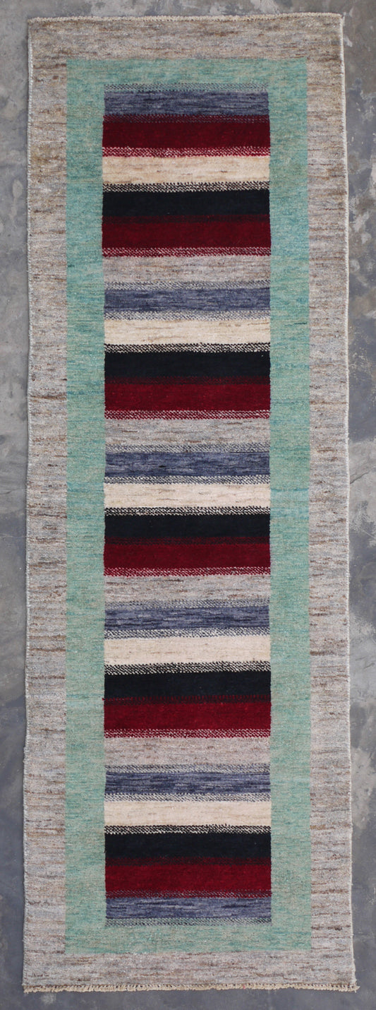 Afghan Runner, Contemporary Runner, Hand Knotted Runner