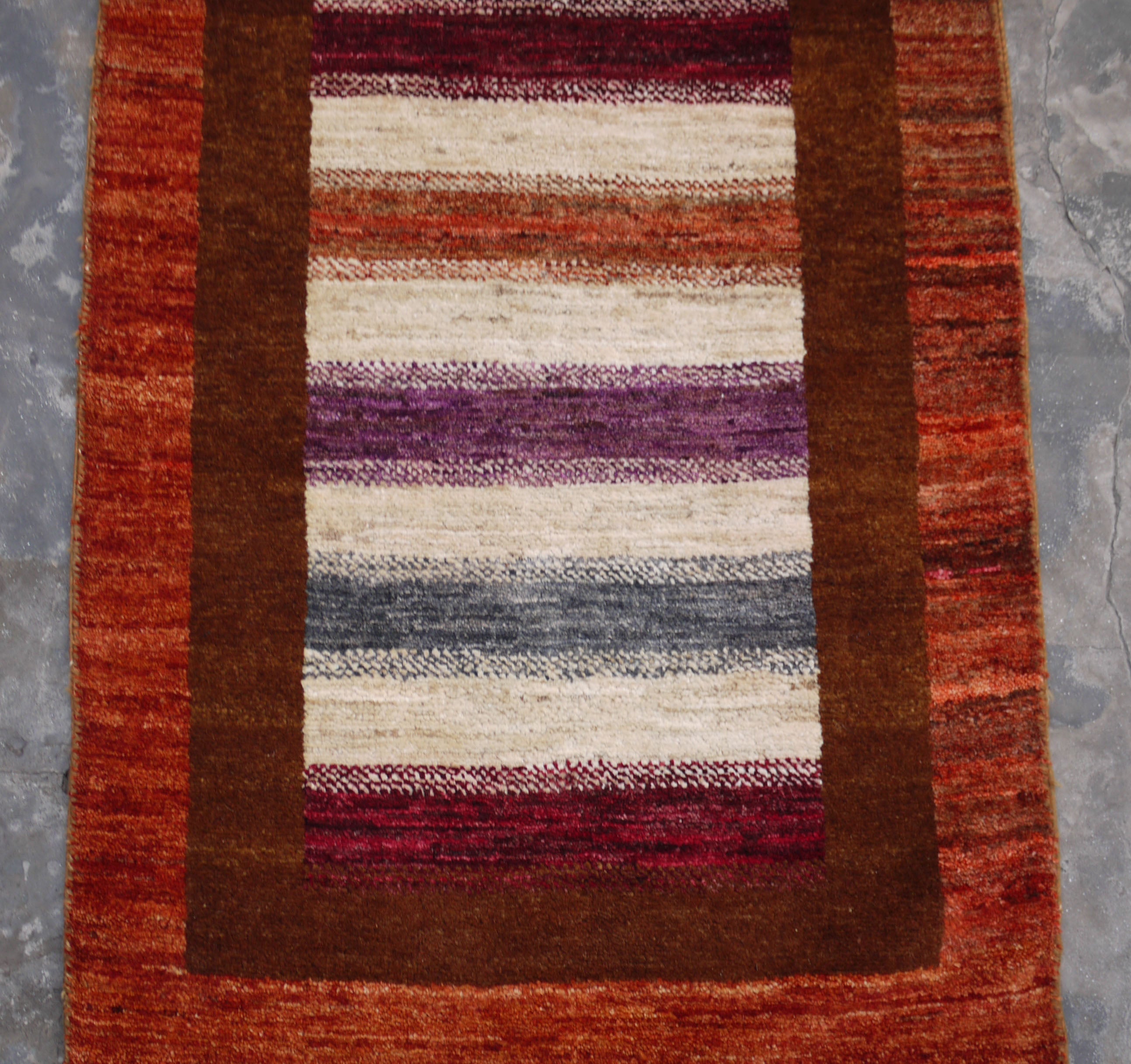 Contemporary Rug, Afghanistan Runner, Natural Multi