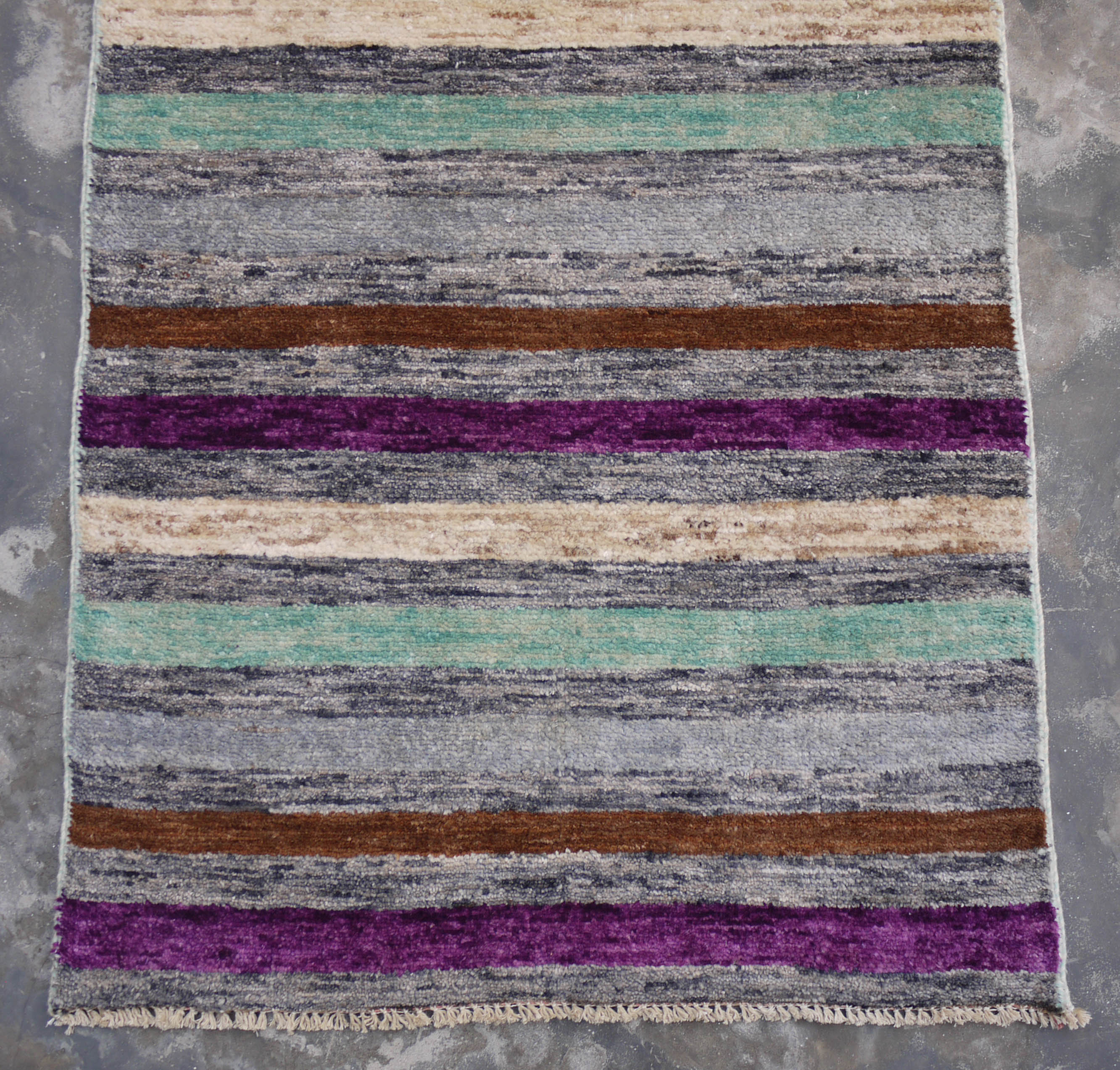 Contemporary Rug, Wool Runner Rug, Multicolored, Hallway Runners