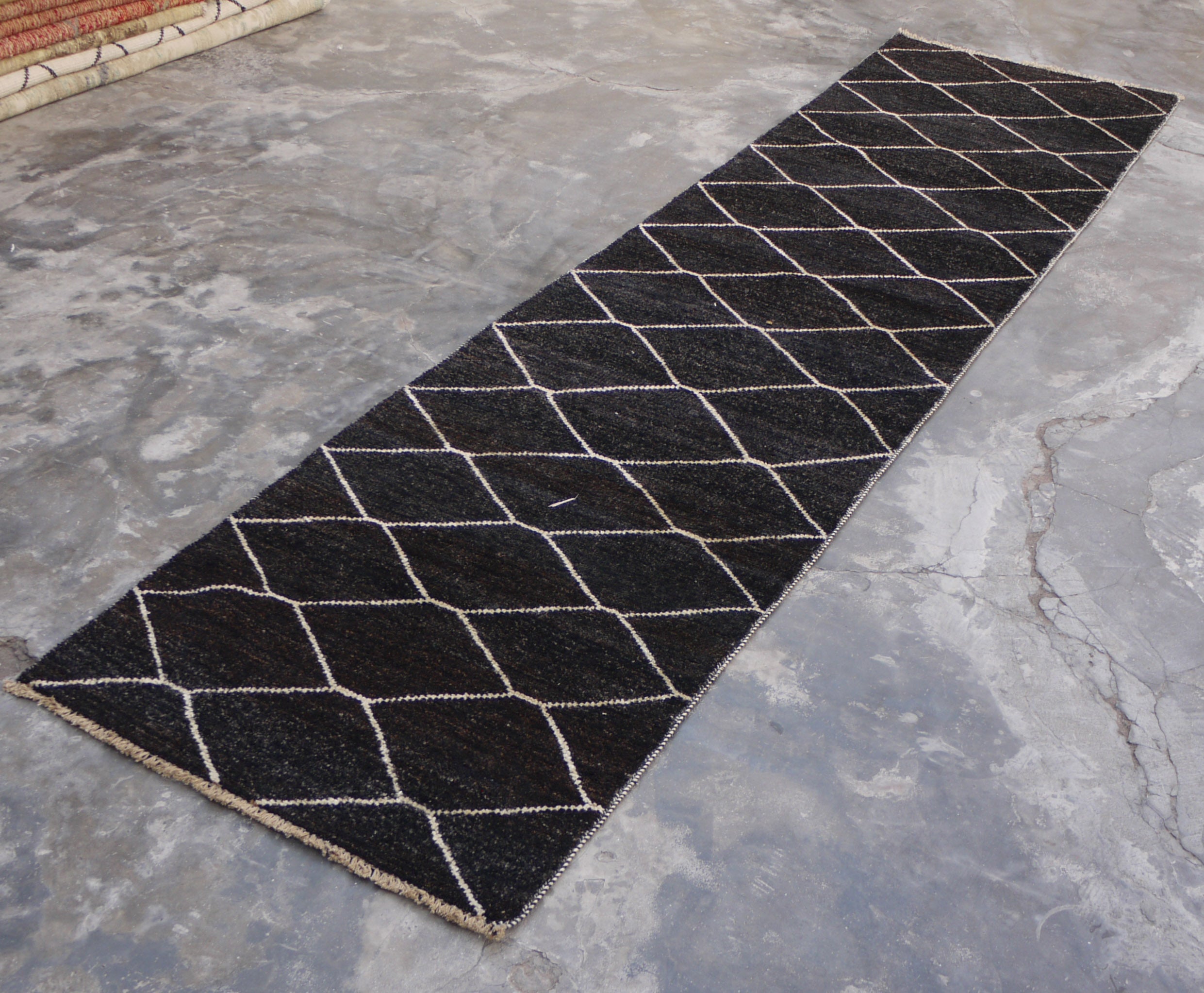 Runner Rug, Moroccan Rug, Hand Knotted Runner, Hallway Runner