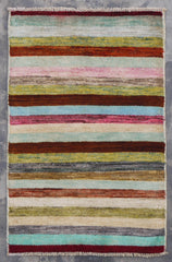 Contemporary Rug, Multicolored Rug, Wool Rug, Knotted Rug