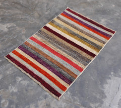 Multicolor Rug, Contemporary Rug, Hand Knotted Wool Rug
