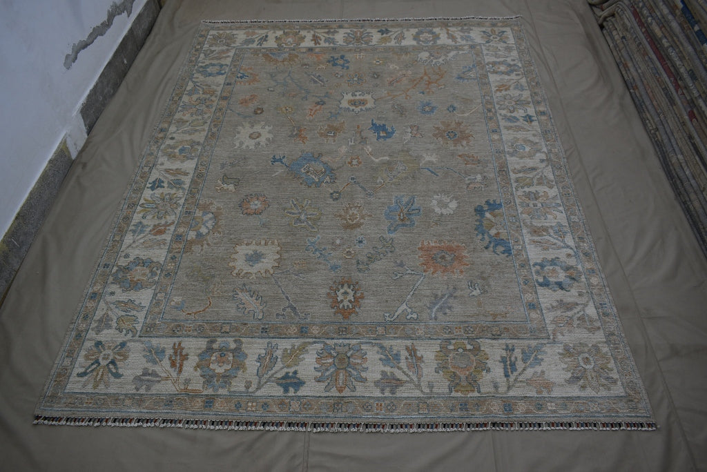Oushak Rug, Hand Knotted Rug, Afghan Oriental Rug, 8x10 Rug