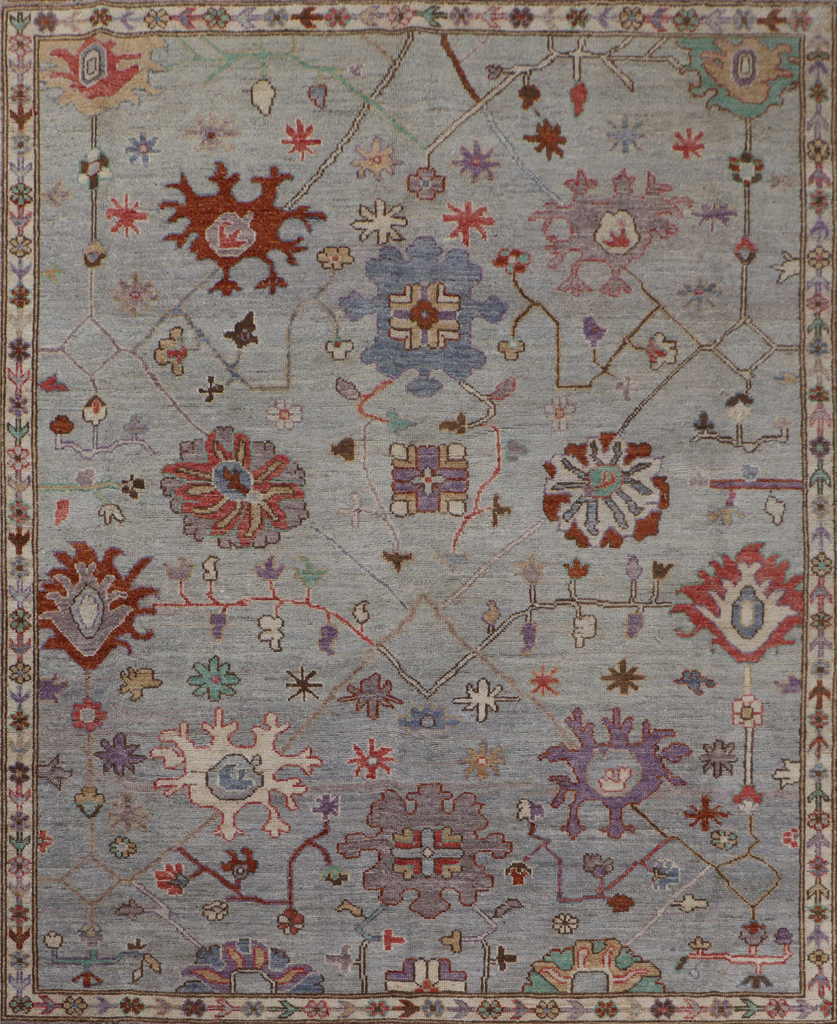 Afghan Rug, Oushak Rug, Hand Knotted Rug, 8x10 Rug