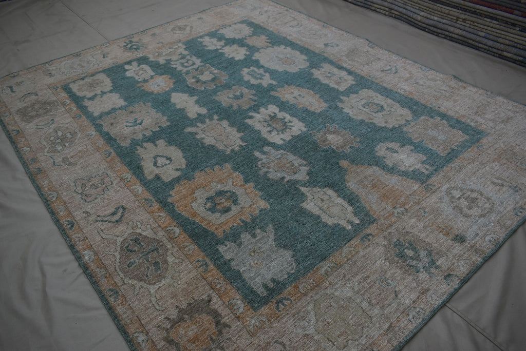 Oushak Rug, Afghan Rug, Colorful Rug, 8x10 Area Rug