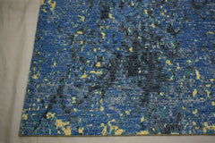 Blue Contemporary Rug, 9x12 Area Rug, Afghanistan Rugs