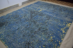 Blue Contemporary Rug, 9x12 Area Rug, Afghanistan Rugs