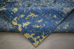Blue Contemporary Rug, 9x12 Area Rug