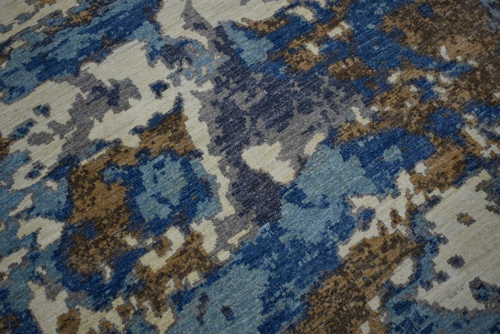 Multicolored Rug, Contemporary Rug, Hand Knotted Rug