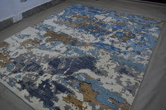 Multicolored Rug, Contemporary Rug, Hand Knotted Rug