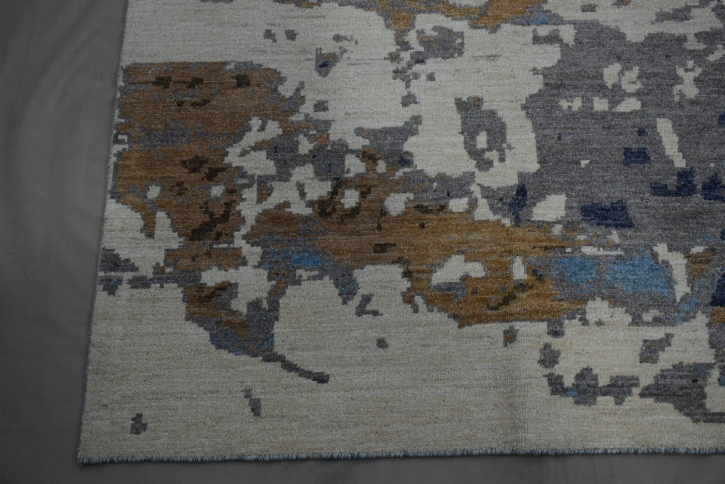 Multicolored Rug, Contemporary Rug, Hand Knotted Rug