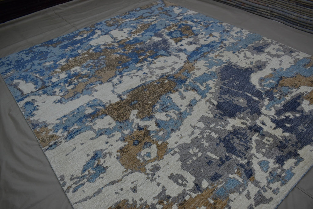 Multicolored Rug, Contemporary Rug, Hand Knotted Rug