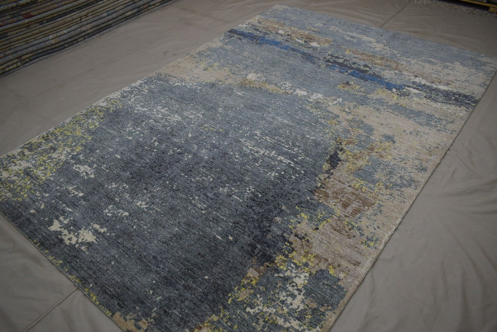 Afghan Contemporary Rug, Hand Knotted Area Rug, Living Room Rug