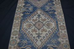 Oushak Runner Rug, Hand Knotted Wool Runner, 3x10 Runner
