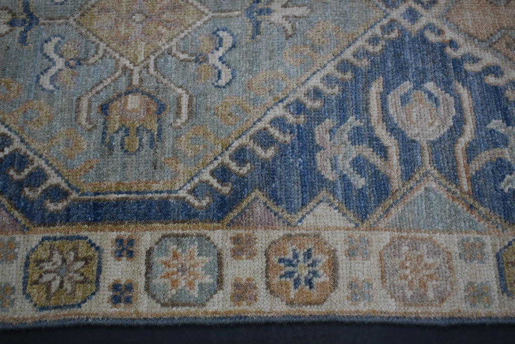 Oushak Runner Rug, Hand Knotted Wool Runner, 3x10 Runner