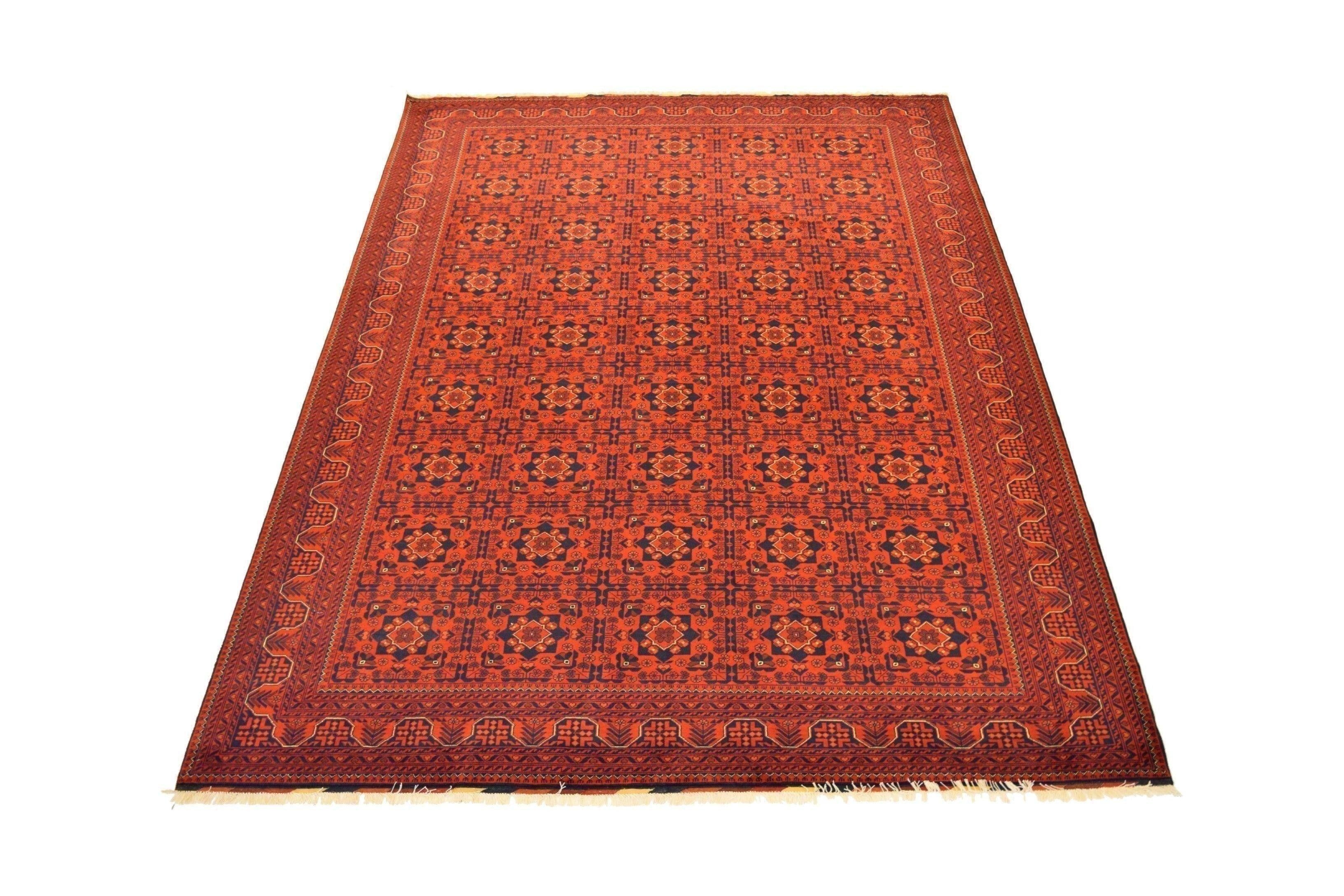 Red Area Rug, Afghan Khalmamedi, Red Rug | 10' x 13' Target Area Range
