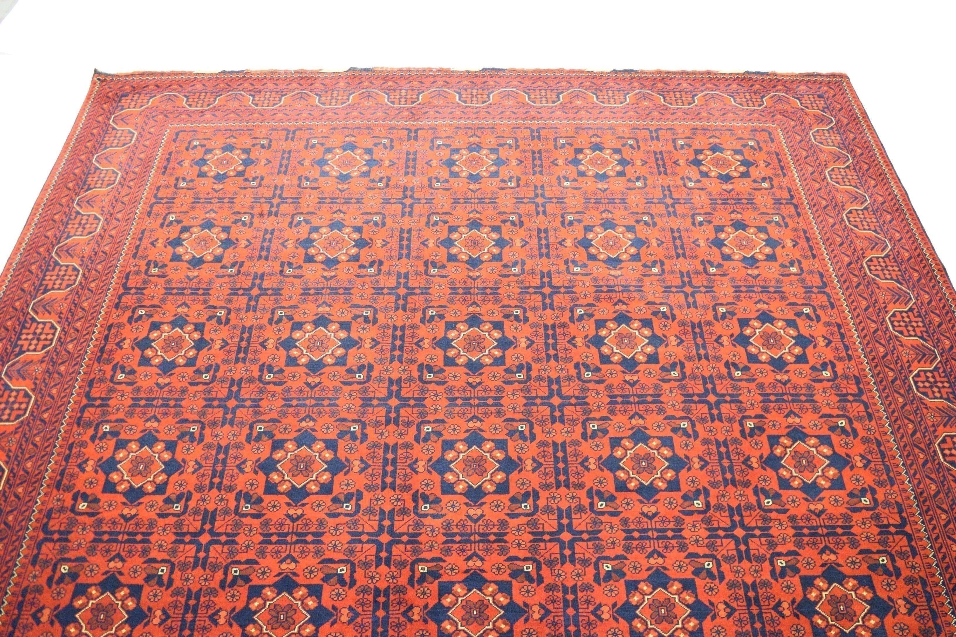 Red Area Rug, Afghan Khalmamedi, Red Rug | 10' x 13' Target Area Range