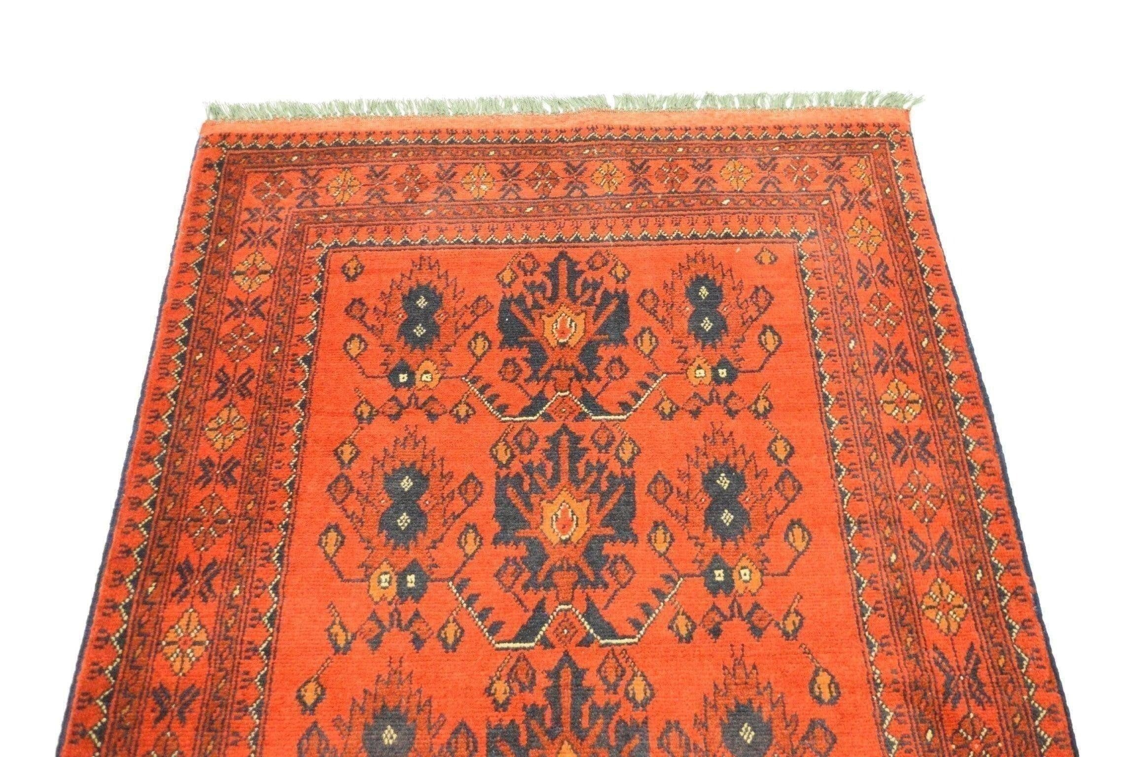 Red Rug, Khal Mohammadi Rug, Afghan Rug, Dining Room Rug Size, 3'3" x 5'0", Area Rug Sizes