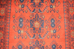 Red Rug, Khal Mohammadi Rug, Afghan Rug, Dining Room Rug Size, 3'3" x 5'0", Area Rug Sizes