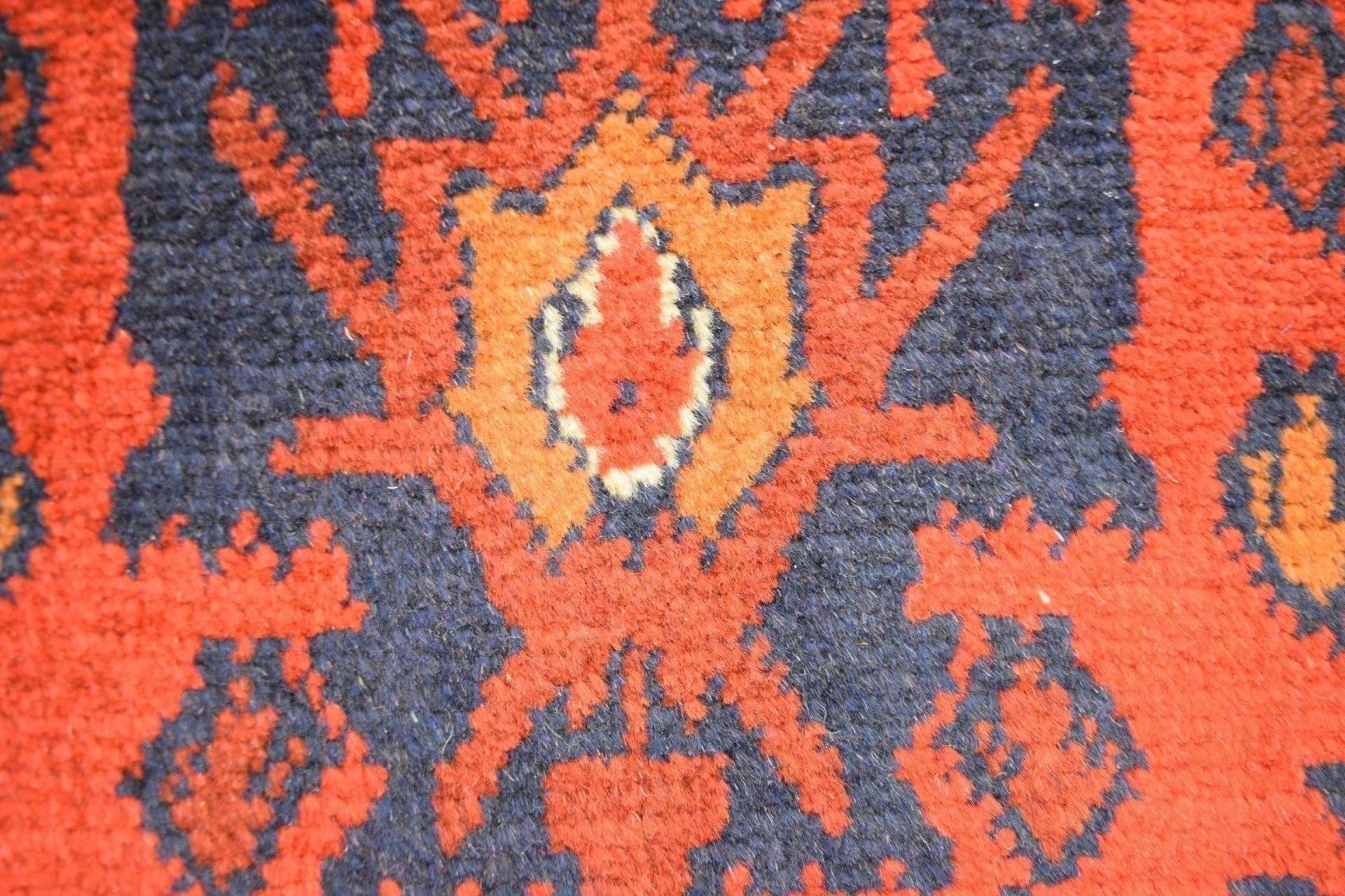 Red Rug, Khal Mohammadi Rug, Afghan Rug, Dining Room Rug Size, 3'3" x 5'0", Area Rug Sizes