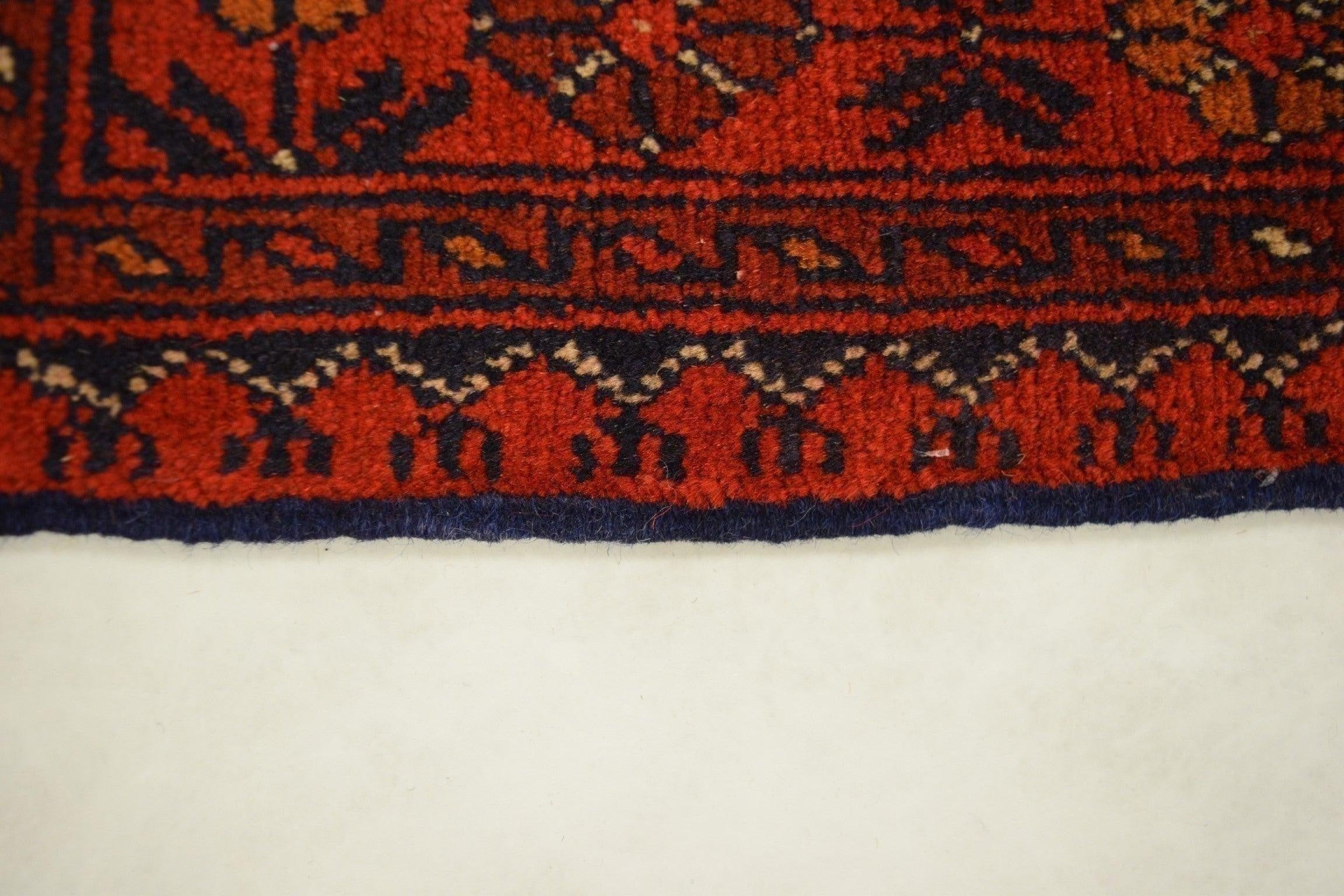Red Rug, Khal Mohammadi Rug, Afghan Rug, Dining Room Rug Size, 3'3" x 5'0", Area Rug Sizes