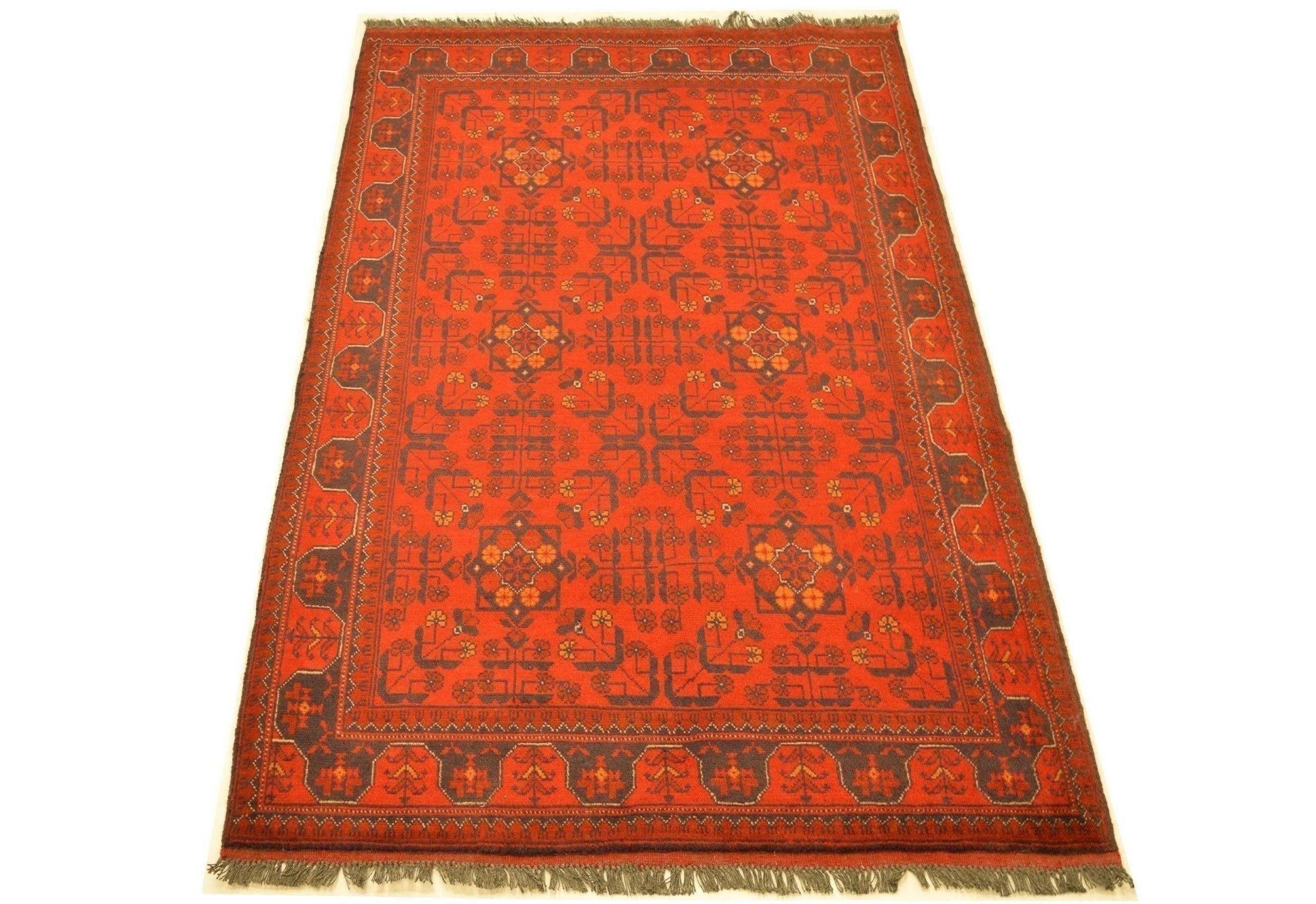Afghan Rug, Khal Mohammadi Rug, Tribal Rugs, Red Rug, Living Room Carpet