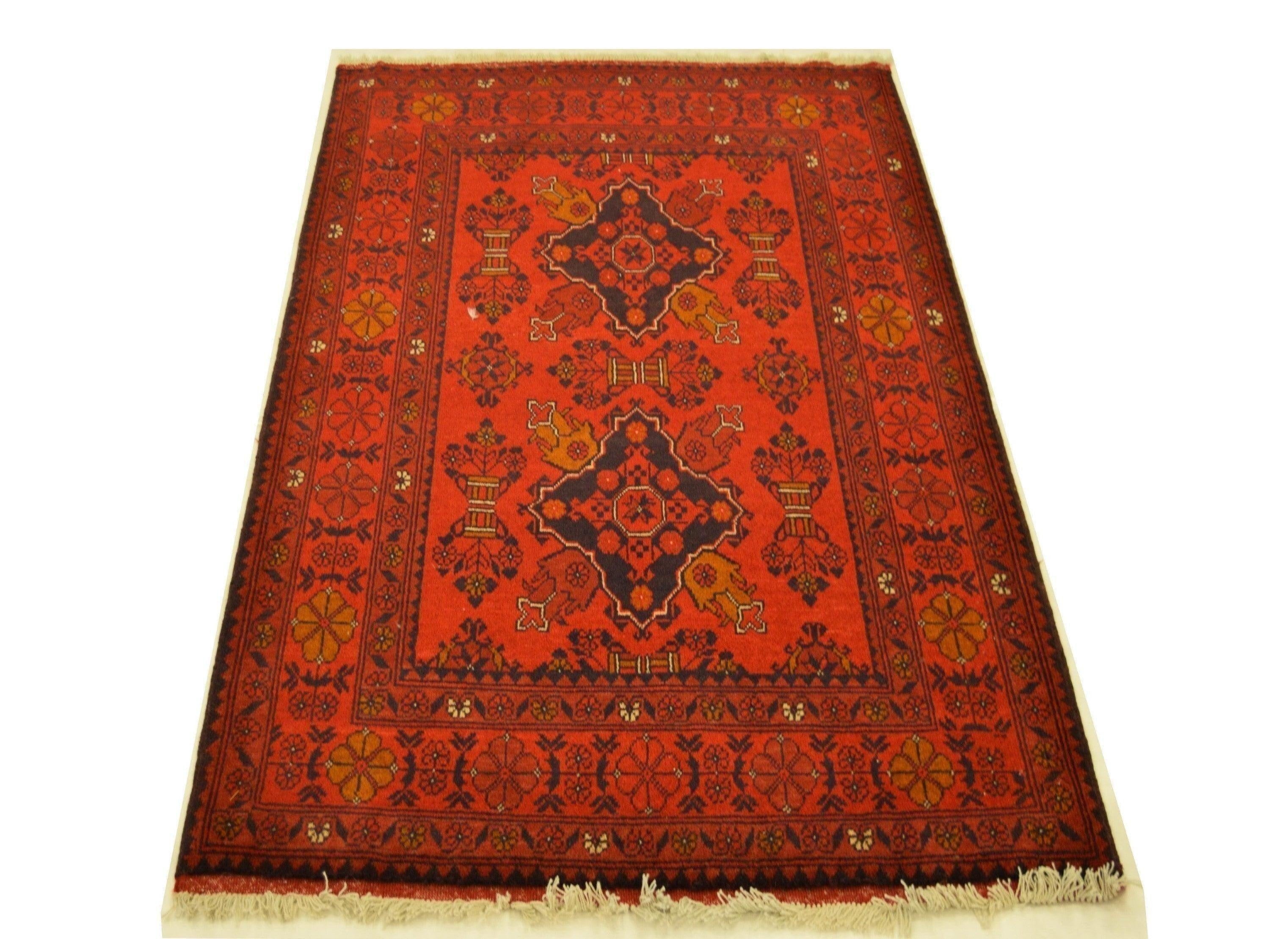 Khal Mohammadi Rug, Tribal Rug, Hand Knotted Wool Rug, Red Rugs, Afghan Rug