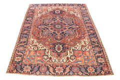 Heriz Rug, Persian Rugs, Colorful Area Rugs, 8x11 Rugs, Living Room Rugs