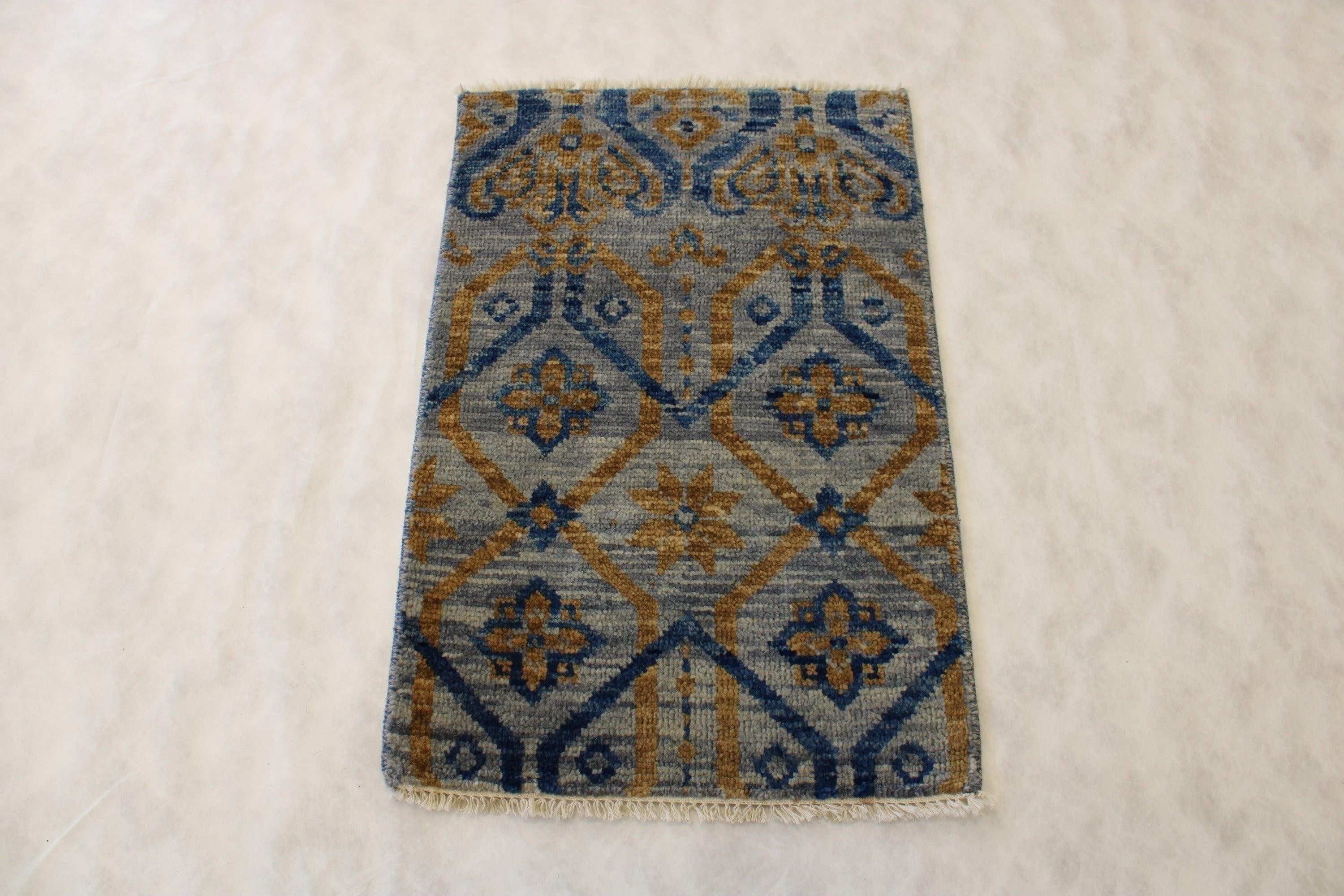 Ocean Breeze Rug, Kashmir Rug, Hand Knotted Rug, Area Rug 2x3