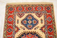 Kazak Rug, Multicolored Rugs, Tribal Rug, Rug 3x4, Afghan Rugs For Sale, What Size Rug For Dining Room