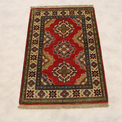kazak rug, tribal rug, red rugs for living room, 2x3 area rugs, traditional rugs