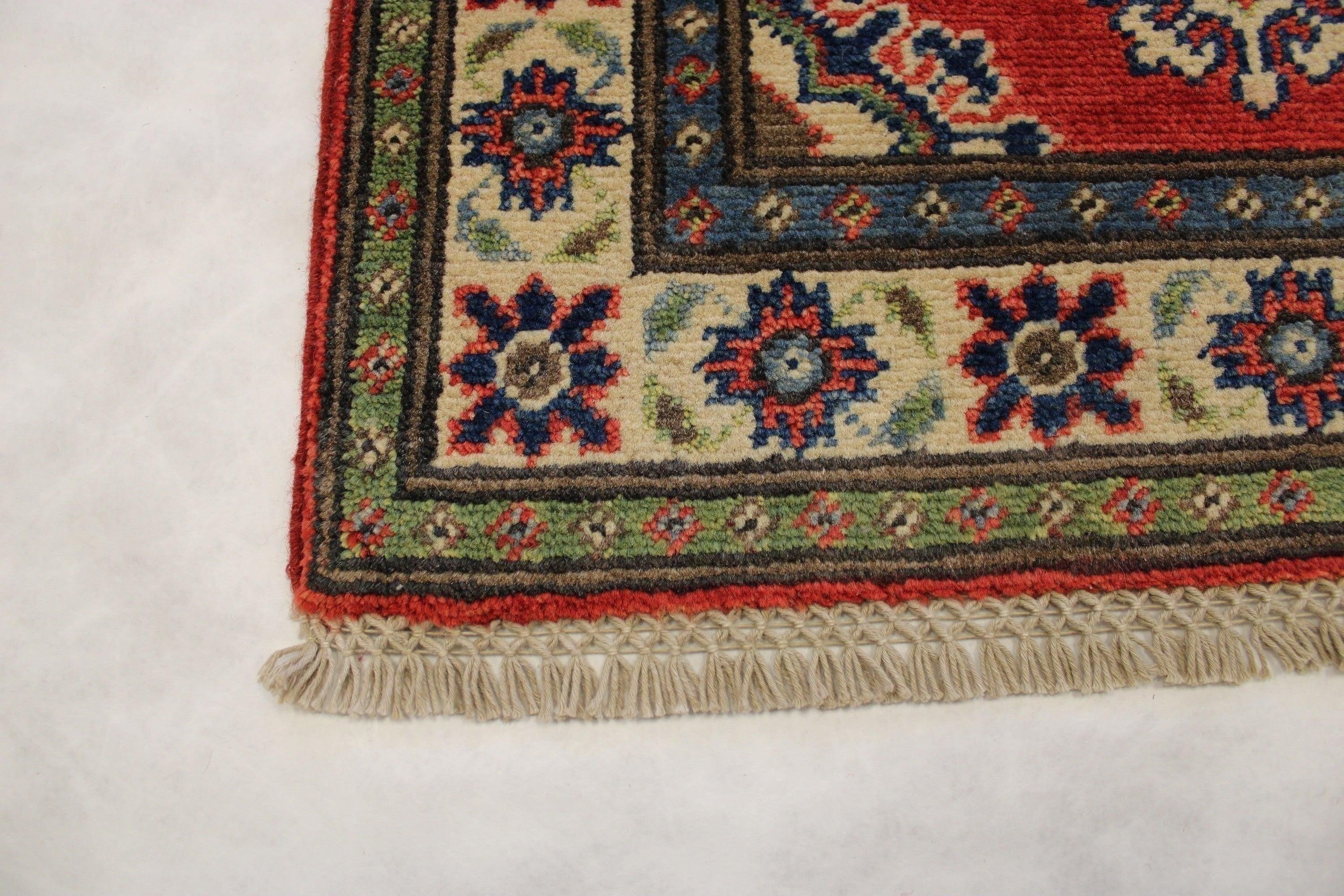 2x3 Hand Knotted Kazak Rug