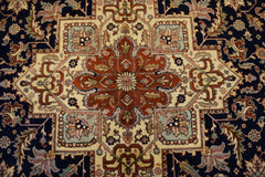 serapi rug, hand knotted wool rug, can you put a rug on carpet, area rugs on carpet, average size of living room