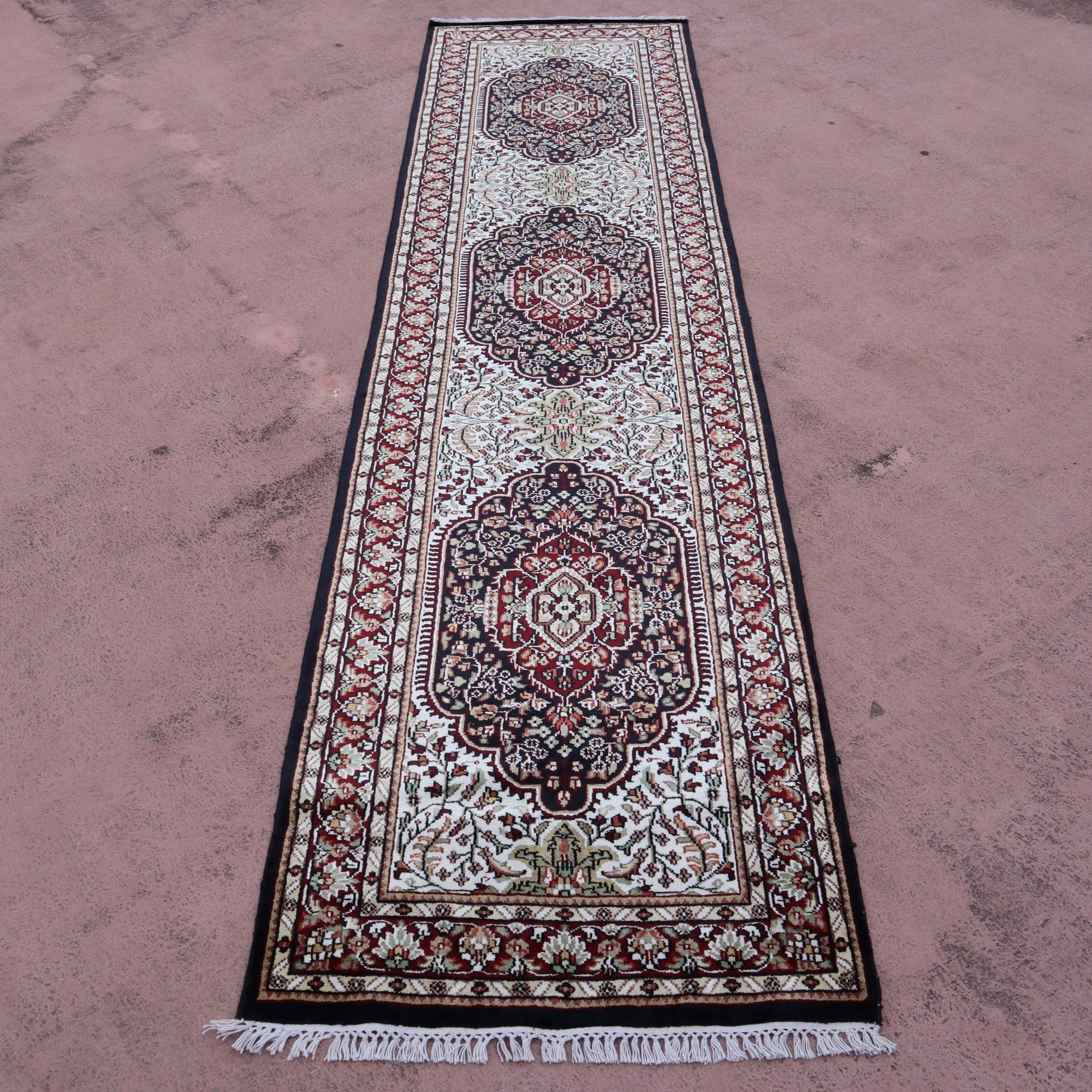 Jammu Runner Rug, Hand Knotted Runner, Authentic Runner