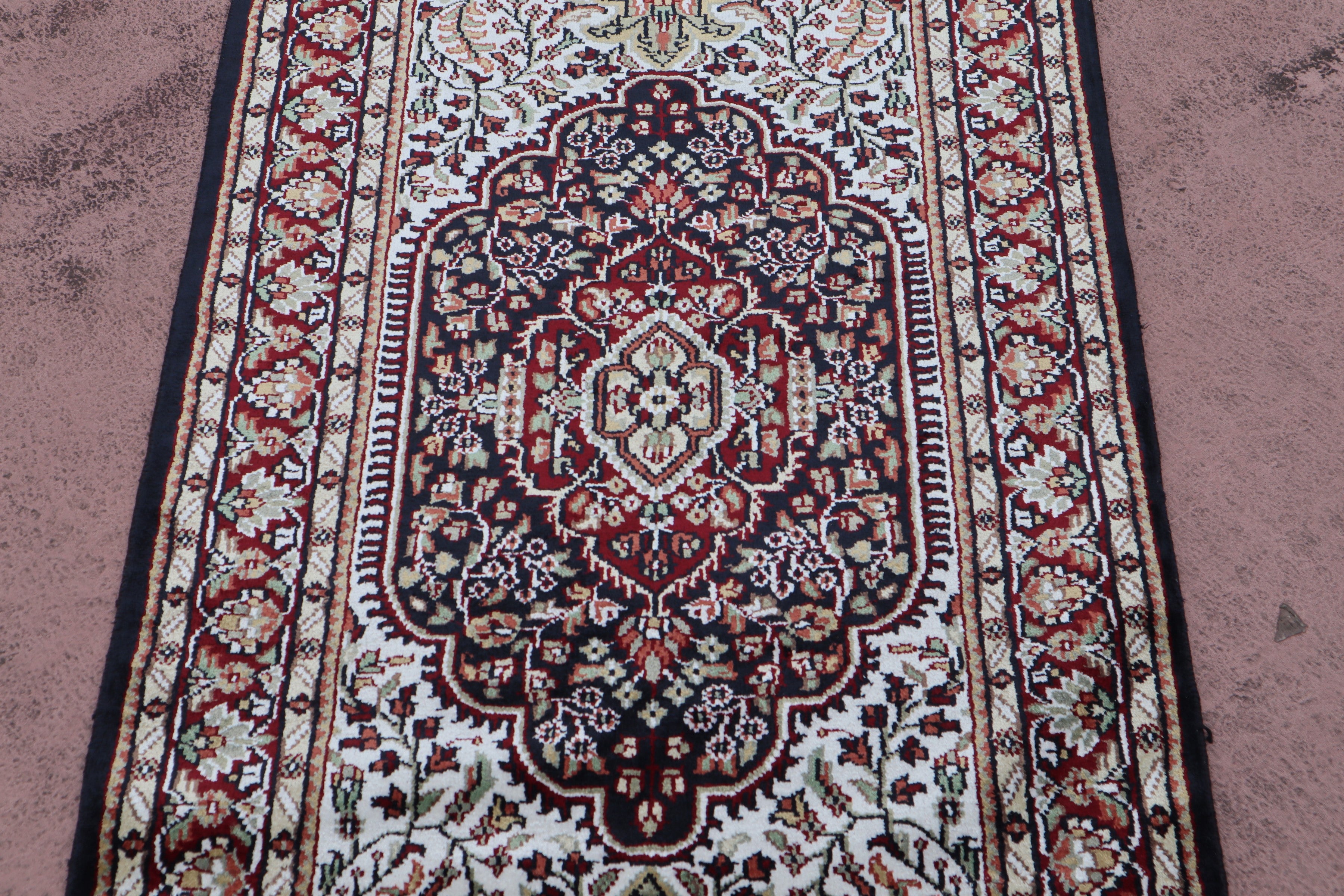 Jammu Runner Rug, Hand Knotted Runner, Authentic Runner