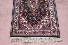 Bidjar Runner, Hand Knotted Runner, Geometric Runner